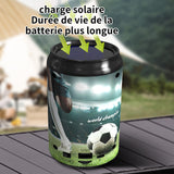 Petit haut-parleur solaire de Football 1200mAh petit haut-parleur bluetooth créatif panier solaire avec câble de chargement coloré