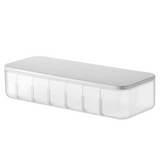 Boîte de gestion des câbles 26cmx9,5cmx5,5cm boîte de rangement de câbles avec couvercle organiseur de cordons à 7 compartiments
