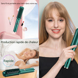Brosse lissante pour cheveux 2600mAh USB LCD 2 niveaux de réglage utilisation humide sèche peigne à lisser pour curling et lissage