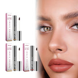 Crayon à lèvres 3 pcs 5ml imperméables et longue durée peel off crayon à lèvres tattoo contient du marron clair marron foncé rouge