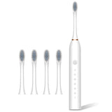 Brosse à dents électrique 20.5x11x3.5cm 70db 42000 fois par minute IPX7 6 vitesses réglables brosse à dents sonique unisexe