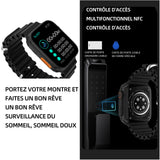 Montre intelligente 4 Modes 1.81 Pouces montre connectée femme homme montre de sport appels numérotation montre sport connectée