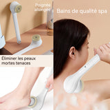 Brosse Dos Douche 1200mA Nettoyage en profondeur 6 modes Résistant à l'eau IPX7 Chargement USB Brosse De Douche éLectrique blanc