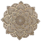 Applique murale mandala en bois 10W charge USB gravé à la mandala night light pour la décoration de salle de yoga à la maison