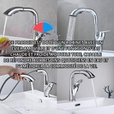 Robinet 32cm hauteur rétractable mitigeur de douche de salle de bain robinet élévateur à double mode robinet de lavabo domestique
