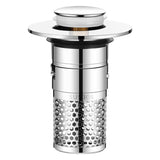 Bouchon evier cuisine 2pcs diamètre intérieur 33-40mm amovibles acier inoxydable filtre evier cuisine avec noyau ressort laiton