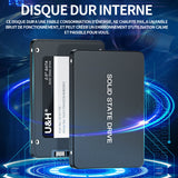 SSD 512GB vitesse de lecture jusqu'à 500MB/s SSD interne compatible avec ordinateur bureau pour les gamers et professionnels SSD