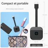 HDMI sans Fil 4K HDMI Adapter Double Bande 5 GHz/2,4 GHz Compatible avec OS/Android/Windows Prend en Charge Miracast/DLNA/Airplay