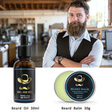 Trousse de soins de barbe  Ensemble de 6 pièces  Réparation de barbe pour hommes  Avec baume à barbe  Kit complet
