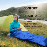 Sac de couchage 210x75cm sac de couchage adult chaud léger avec un sac de compression sleeping bag en plein air camping randonnée
