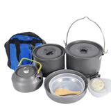 Set de pique-nique  Kits   Sûr et durable Facile à ranger et à transporter Set de casseroles et poêles en aluminium pour l'extérieur