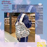 Sac à dos scolaire 33x24x12cm graffiti cute mini backpack casual schoolbag large capacity lightweight travel backpacks cartable