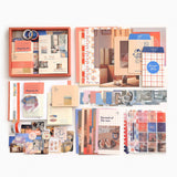 C Kit de scrapbooking esthétique rétro 346PCS rétro polyvalents création manuelle créative collection thème vintage autocollant
