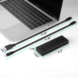 M.2 double protocole NVME SATA 10G boîtier de disque dur mobile ytpe C port USB3.1 lecteur de carte SD TF