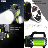 Lampe torche Led 10W 4200mah lampe torche portable rechargeable multifonctionnelle pour l'extérieur super lumineuse lampe de poche