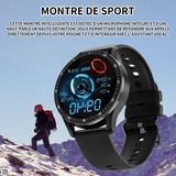 Smartwatch 46.2 x 54.7mm connected watch montre détection des mouvements bluetooth montre de sport oreillette bluetooth 2 en 1