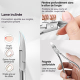 oupe-ongles 13x1,3cm pince en acier inoxydable fabrication soignée mâchoires acérées poignées profilées outils pour les ongles