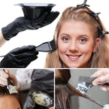 Kit Coloration Cheveux 19 pièces Comprend un ensemble complet d'outils Matériaux de haute qualité Coloration sûre et confortable