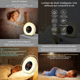 Réveil lumière du jour avec fonction veilleuse simuler le lever et le coucher du soleil avec bluetooth tf USB jouer de musique
