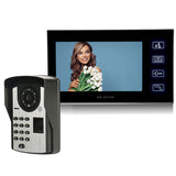 Doorbell 7 inch HD Intelligent Visual Intercom Doorbell Fingerprint Password Night Vision Rainproof Doorbell