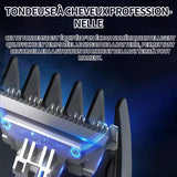Tondeuse à cheveux rechargeable avec ecran LED 6 peignes et batteries au lithium pour adultes tondeuse cheveux hommes professionnel