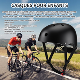 asque de protection circonférence intérieure réglable 54-58 cm taille M adapté aux 9-15 ans casque de cyclisme en plein air noir
