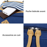 artable 3 en 1 multifonctionnel et imperméable avec sac à bandoulière et pochette adapté aux sacs d'école des adolescents cartable