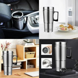 Bouilloire de voyage 24V 200W bouilloire de voiture 300ml convient aux gros camions tasse chauffante voiture en acier inoxydable