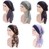 Foulard Taille unique 5PCS Matière en coton pur Avec bandeau antidérapant en polyester  Confort durable Adapté à diverses occasions