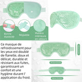 Masque yeux froid réglable avec doublure en flanelle masque de glace pour les yeux masque des yeux gel gonflés gel froid yeux