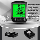 Compteur vélo 1,6 pouces étanche compteur vitesse velo ordinateur de vélo bicycle computer vitesse moyenne horloge kilométrage