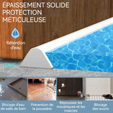 Seuil de douche 1 m 2 pièces Matériau PE écologique Conception pleine jusqu'à 12mm Étanche et multifonction Bande de rétention d'eau