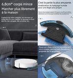 Robot aspirateur 3 en 1 2000 Pa Forte Aspiration charge USB poils d'animaux détection obstacles intelligent chargeur domestique
