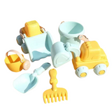 Ensemble de jouet de plage 6PCS avec véhicule de dragage de sable jeux de plage jouet de plage enfant jouets plage jouets sable