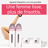 Chauffe cire pour cartouches de cire double cartouches épilation du corps matériau ABS Double Récipient Machine Cire épilation