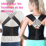 einture de correction dispositif invisible de correction de l'épaule pour adulte convient aux personnes de 50 à 60 kg été noir
