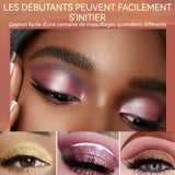 Palette de fards à paupières 18 couleurs imperméable et résistant à la transpiration palette d'ombres à paupières pour la scène