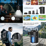 Pompe à air électrique mini 4000mah avec fonction vide multifonctionnel compresseur a air portatif avec manomètre et lumière LED