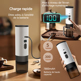 machine à café Mini électrique 72w 7800mah 90ml avec support et sac auto-chauffante cafetière sans fil avec affichage numérique