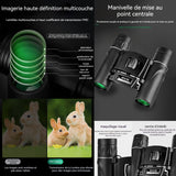 Jumelles pliable 40x22 télescope haute qualité compact et léger pour adultes enfants observation oiseaux théâtre et jeux sport