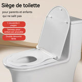 Abattant WC extérieur 47cmx36cm intérieur 33cmx22cm Robuste Convient aussi bien aux parents qu'aux enfants Facile à nettoyer