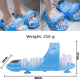 Dbrosse pied 28 x 14 x 11cm brosse de massage pour les pieds avec ventouse pied masseur anti-dérapant douche pieds laveur brosse