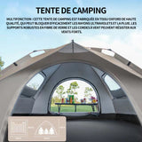Tente de camping 3 personnes tente pop up imperméable ventilée avec 2 portes et 2 fenêtres pour randonnée alpinisme camping plage