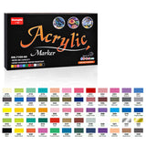 Feutre acrylique 60 couleurs feutre peinture marqueur permanent imperméables pour pierre bois verre plastique toile pointe souple