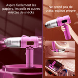 Souffleur air comprimé 3500Pa 78W 2000mAh Aspirateur portatif à grande puissance d'aspiration et chargement sans fil pour la maison