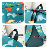 Sac à dos scolaire 33x23x10cm animal dinosaure cartable cartoon sac à dos de voyage sac à dos de voyage imperméable vert cartable