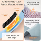 Ceinture chauffante sans fil pour la taille masseur dos chauffant EMS masseur 7 modes usage sportif quotidien matériau doux bleu
