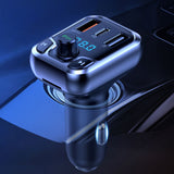 T68 Chargeur de voiture Bluetooth MP3 Transmetteur FM Lecteur de clé USB Chargeur rapide Interface de voiture Chargeur de voiture