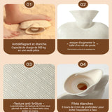 Bouillotte 350ml 22x16cm briquettes mignonnes de dessin animé remplissant la bouteille d'eau chaude en hiver chauffe-mains sécurité