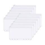 Dossiers A6 12PCS papeterie rangement 6 trous dossier d'archives dossier transparent peut être clipsé dans un cahier documents